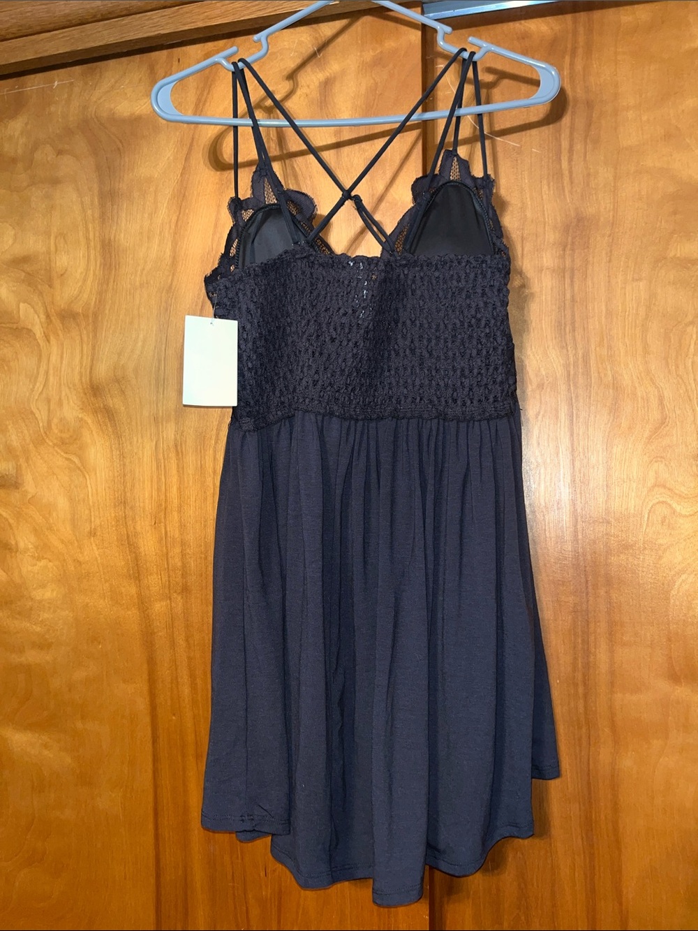 Zenana Dark Gray Lovely Lace Cami - Picture 3 of 3